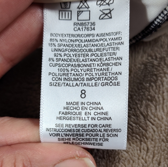 MICHAEL Michael Kors Black Striped Halter Swimsuit 8 - Picture 6 of 11